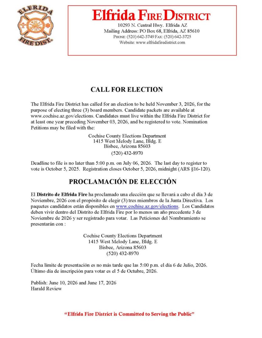2026 Call for Election